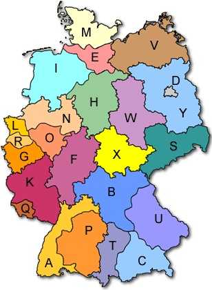 DARC-Distrikte in Deutschland